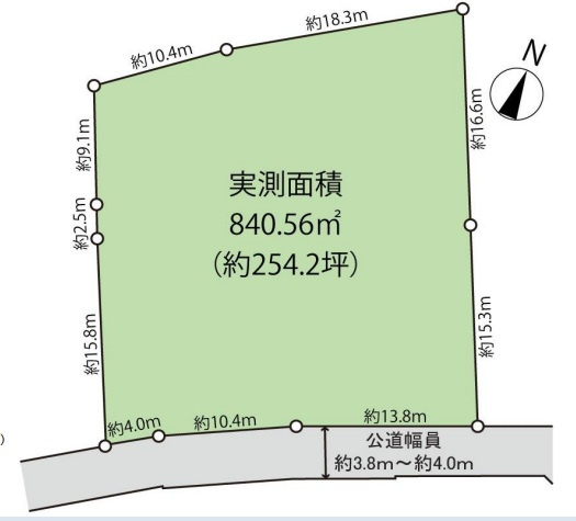 足立区保木間５丁目の売地の土地図