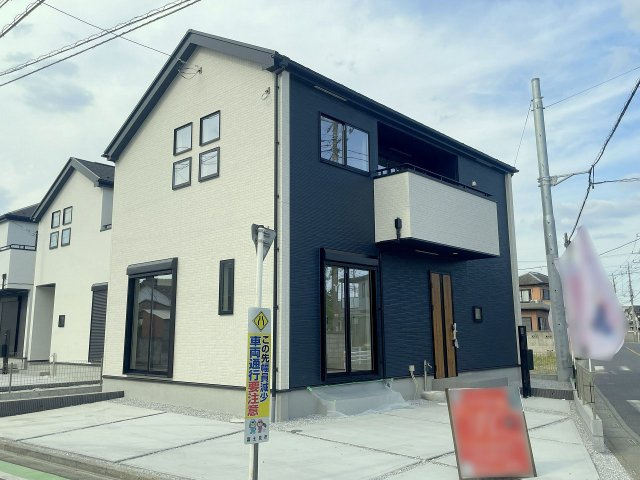 【外観】 | 富士見市上沢2丁目　新築一戸建住宅　全3棟　(ふじみ野店) | コントラストカラーのお洒落な外観です！