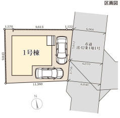 リーブルガーデン福岡市西区野方5丁目の区画図