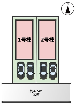 KEIAI GRACE瑞穂区田光町1期｜名古屋市の戸建ならホームアップの区画図