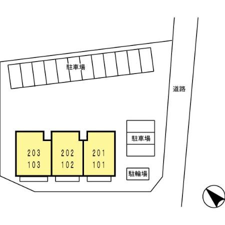 フェリーチェ　　刈谷市近郊の賃貸ならクラスホーム刈谷店の区画図