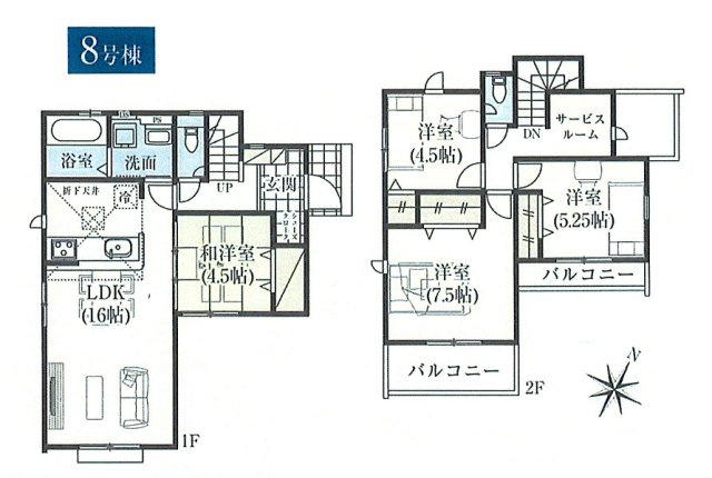 青梅市長淵1丁目　新築戸建全10棟の間取り