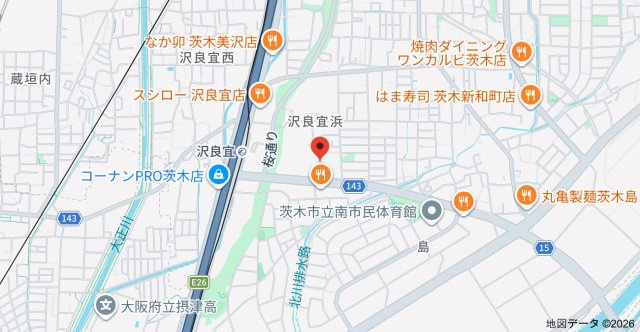 パークナードレーベン茨木さわらぎの地図