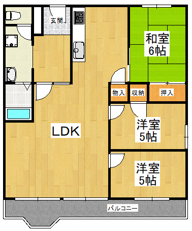 【間取り】 | ガーデンハイム狭山B棟