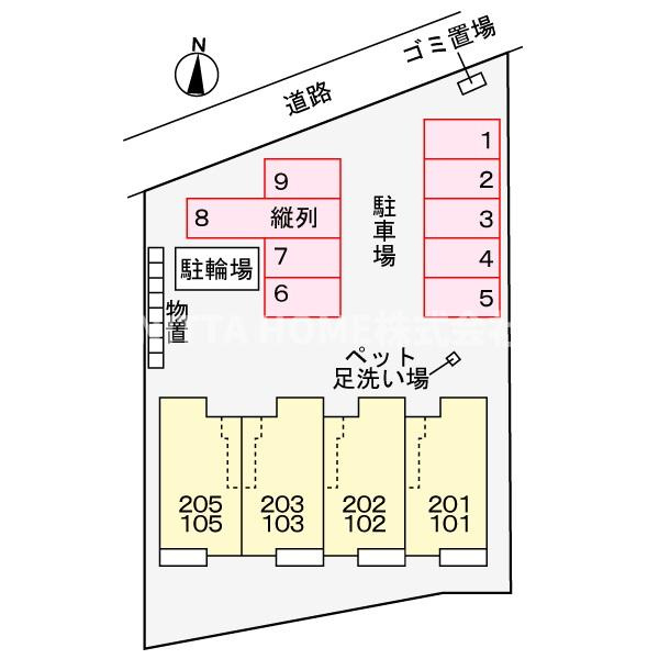 ティープラント飛鳥の区画図