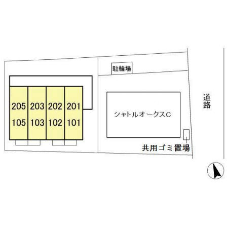 シャトルオークス　Aの区画図