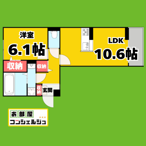 D-room名駅 B棟の間取り