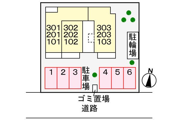 フローリッシュ　Ｒの駐車場