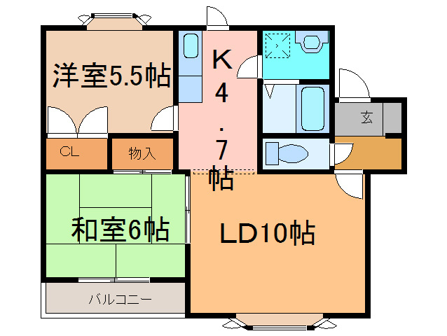 新田ハイツの間取り