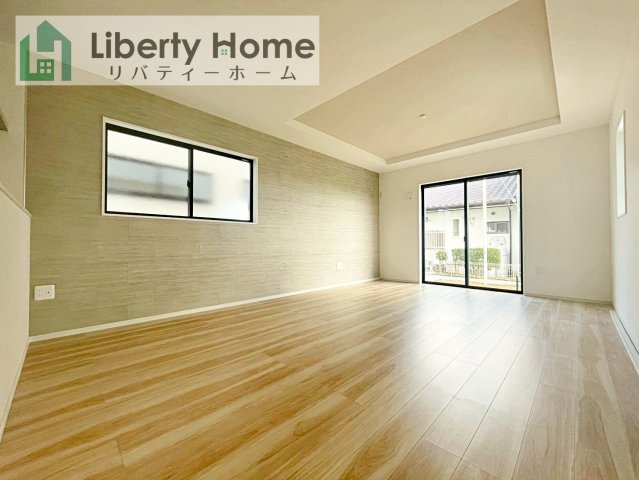 つくば市東光台2期　新築戸建　1号棟の居間・リビング