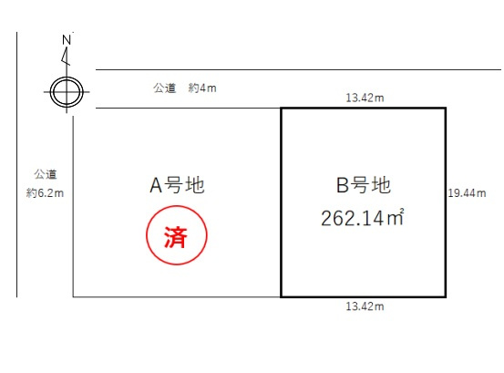 伊丹市桜ケ丘　売土地の区画図