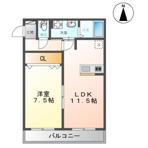 ジュネス山鼻の間取り