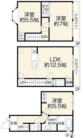 兵庫区湊川町10丁目の間取り|開放感のある2階リビングは日当たりもよく日中は明るい日差しが射し込みます。また、道路からの目線も気になりにくいのでプライバシーも守られやすいですね。ご家族団欒のスペースとして大活躍するＬＤＫです。 
