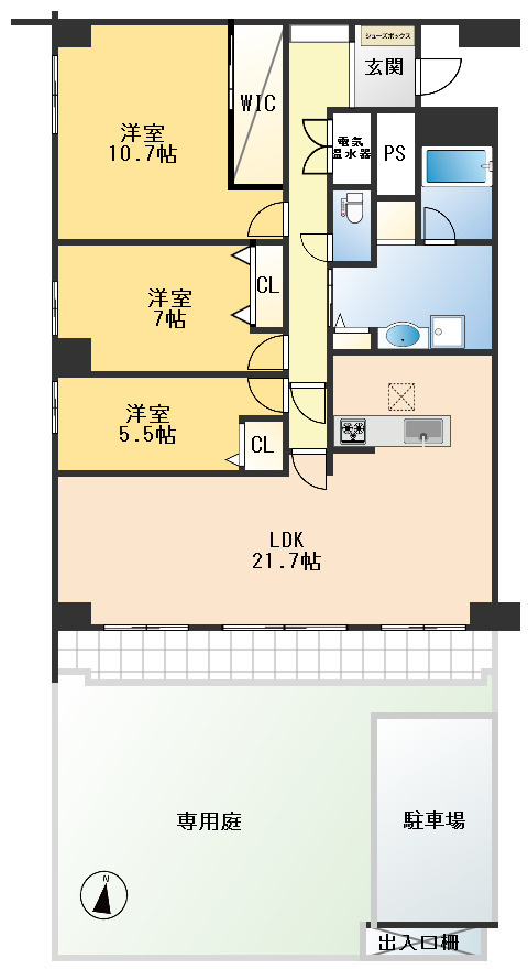 OTC北橋グランドコーポの間取り