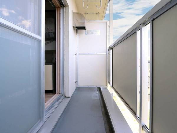 ビレッジハウス手稲3号棟のバルコニー|モデルルームの写真です