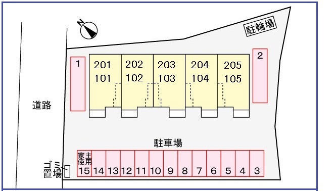 カルムメゾンの駐車場|駐車場