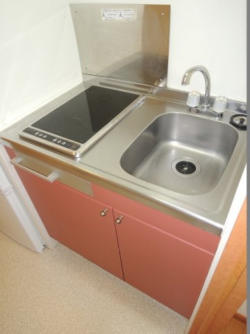 レオパレスグリーンヒル藻岩のキッチン|電気コンロ２口