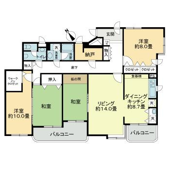 ライオンズマンション山の手第２の間取り