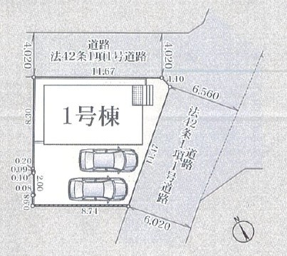 【区画図】 | 富士宮市宮原第25　新築戸建　全1棟 | 2台並列駐車可能！ゆったりスペースで、駐車も楽ちん♪