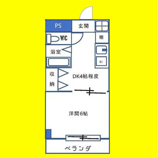 ランドビル本陣　名古屋市賃貸　仲介手数料無料の間取り
