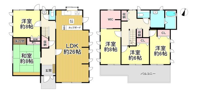 知多市巽が丘4丁目の間取り|5LDK+WIC☆