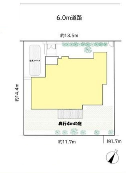 取手市桜が丘2丁目　中古戸建の区画図