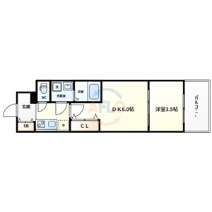 エスリードレジデンス大阪谷町ザ・マークスの間取り|エスリードレジデンス大阪谷町ザ・マークス　間取り