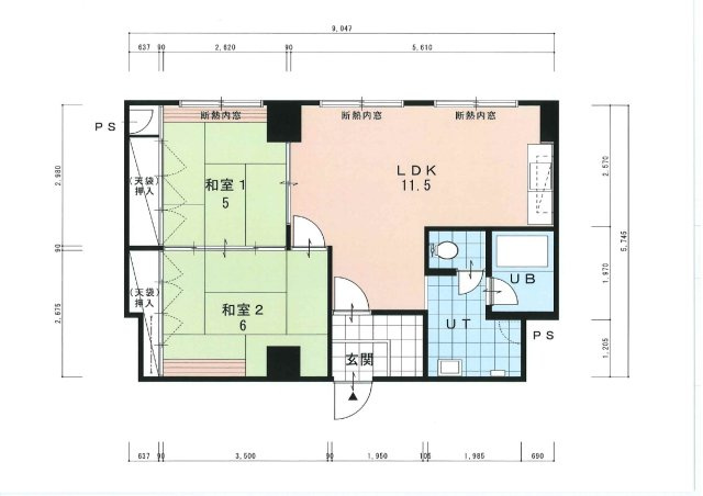 第5天谷コーポの間取り