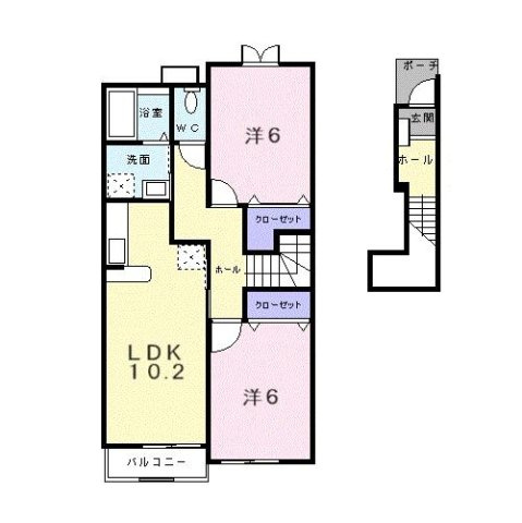 ソレイユ１番館の間取り