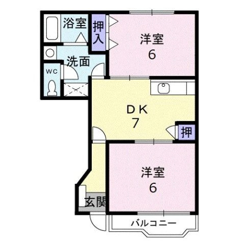 ヒルズハウス　ソレイユの間取り