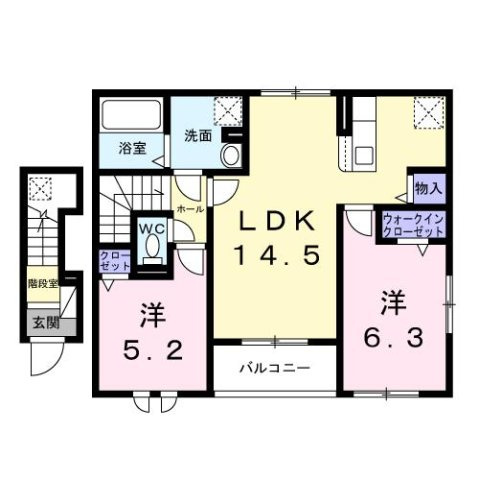 ブロッサム　プラム館の間取り