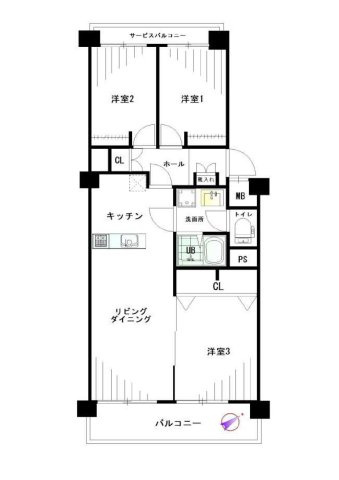 【間取り】 | グリーンコーポ鶴見