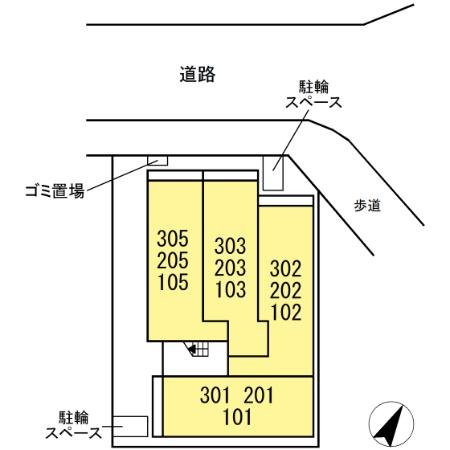 アナシエ亀有の区画図
