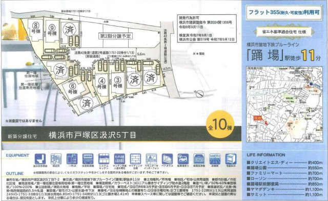 横浜市戸塚区汲沢5丁目 新築戸建て【仲介手数料無料】カースペース2台
