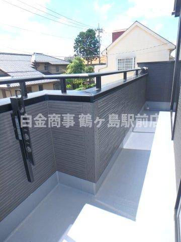 坂戸市仲町新築戸建のバルコニー
