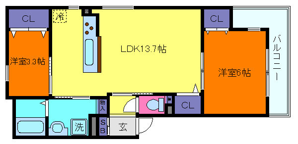 リブレメゾン住吉Ⅰの間取り