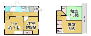 仁川うぐいす台戸建の間取り