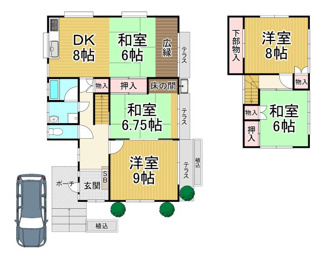 【間取り】 | 川西市緑台6丁目2の10　中古一戸建て