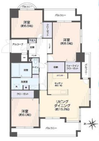 【間取り】 | アパガーデンパレス札幌駅西