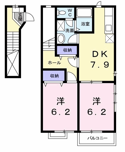 リバージュハイツ　Ⅱの間取り|間取図