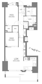 【間取り】 | 【仲介手数料無料！！】クロスウィル多摩センター　6階　4799万円