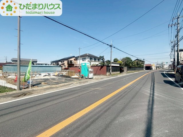 野田市上花輪第20　新築戸建　1号棟の前面道路含む現地写真|現地写真です(^^)/2026年6月完成予定です！！