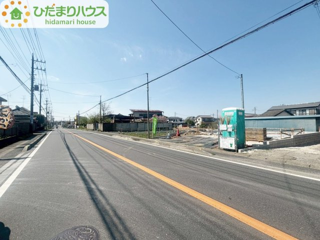 野田市上花輪第20　新築戸建　1号棟の前面道路含む現地写真|現地写真です(^^)/2026年6月完成予定です！！