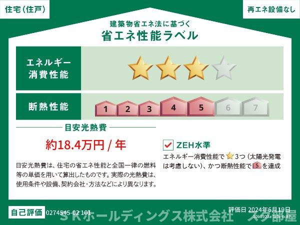 クレール丹波Ⅱの省エネ性能ラベル