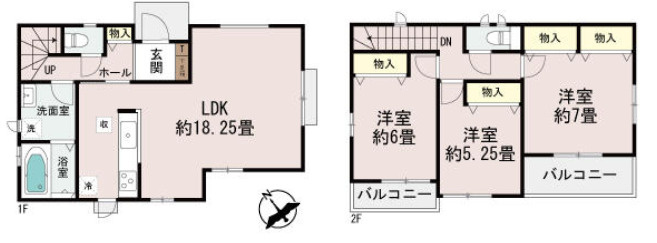 明石市二見町東二見1310（全6棟）E号棟の間取り|3LDKです。