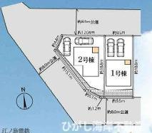 藤沢市片瀬山１丁目　新築戸建　全2棟の区画図|対象2号棟