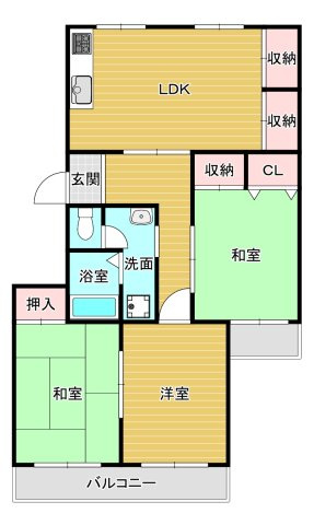 槇塚台Ｃ住宅1号棟の間取り