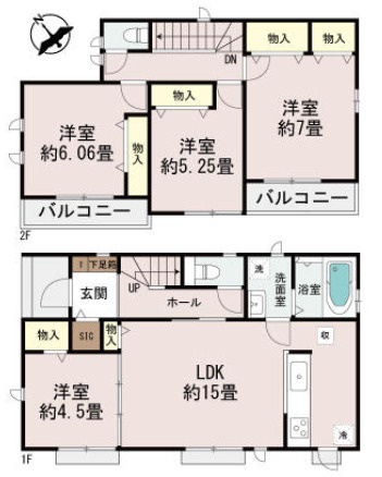 明石市二見町東二見1310（全6棟）B号棟の間取り|4LDKです。