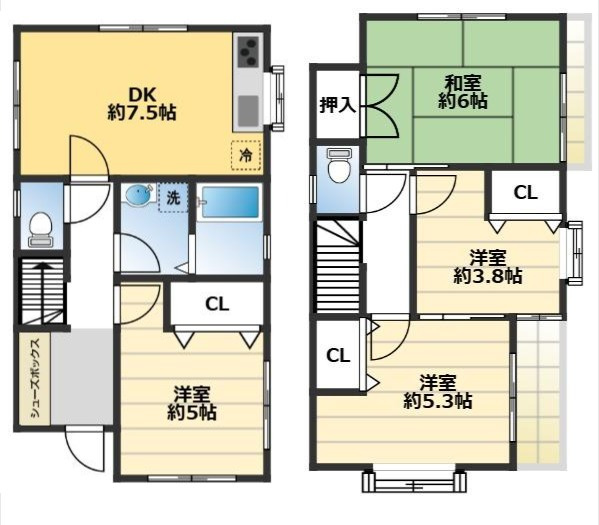 ～陽だまりに包まれる、駐車2台可のゆとりある住まい～晴海町中古戸建の画像
