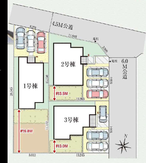 【区画図】 | 前橋市関根町　3号棟